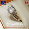 Złoty pierścionek z dużą cyrkonią 2,8 - 3.0 ct  PK0301SJ