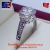 Złoty pierścionek z dużą cyrkonią 2,8 - 3.0 ct  PK0301SJ