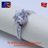 Złoty pierścionek z dużą cyrkonią 2,8 - 3.0 ct  PK0301SJ