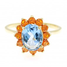 Złota markiza Princess Diana: Topaz, cyrkonia